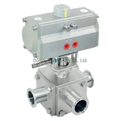 CE Stainless Steel 3-Way Ball Valve with Stainless Steel Valve