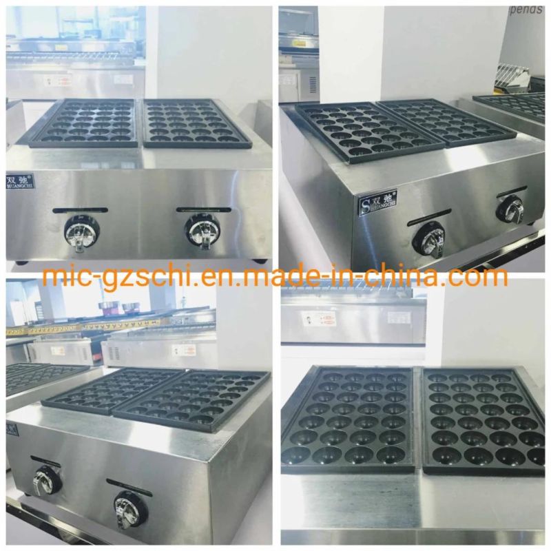 2-Head Gas Taiyaki Machine Fish Pellet Grill Fish Balls Making Machine