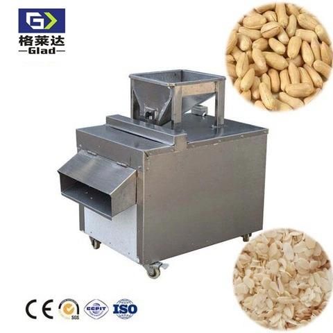 High Quality Automatic Groundnut Kernel Walnut Cutter Cutting Almond Strip Nut Macadamia Cashew Nut Peanut Slicer Slicing Machine