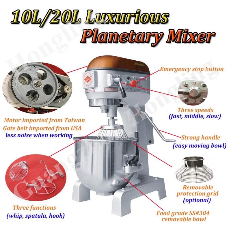 Hot Sale 10 Liter Electric Planetary Mixer Bakery Food Mixer