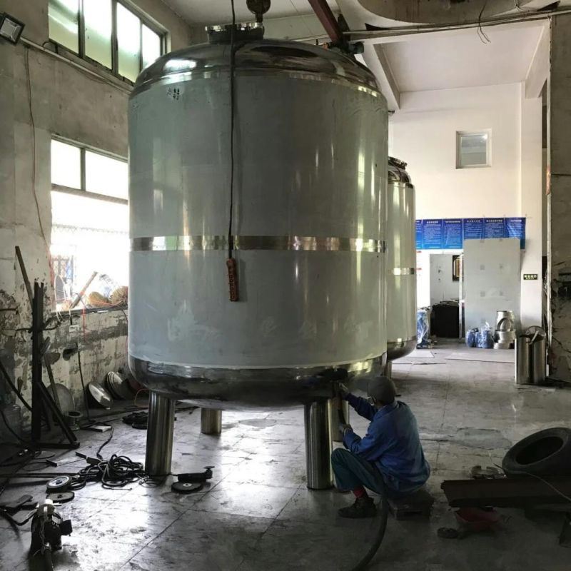 Sanitary Food Grade Stainless Steel Jacketed Insulated Storage Tank for Beverage