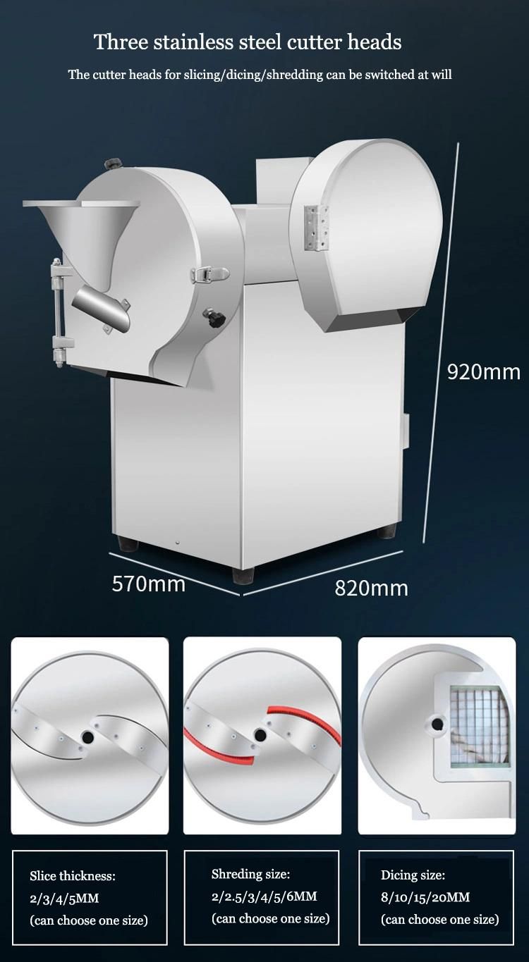 High Quality Commercial Fruit Vegetable Slicer Shred Dicing Carrot Onion Cucumber Potato Vegetable Cutter Cutting Machine