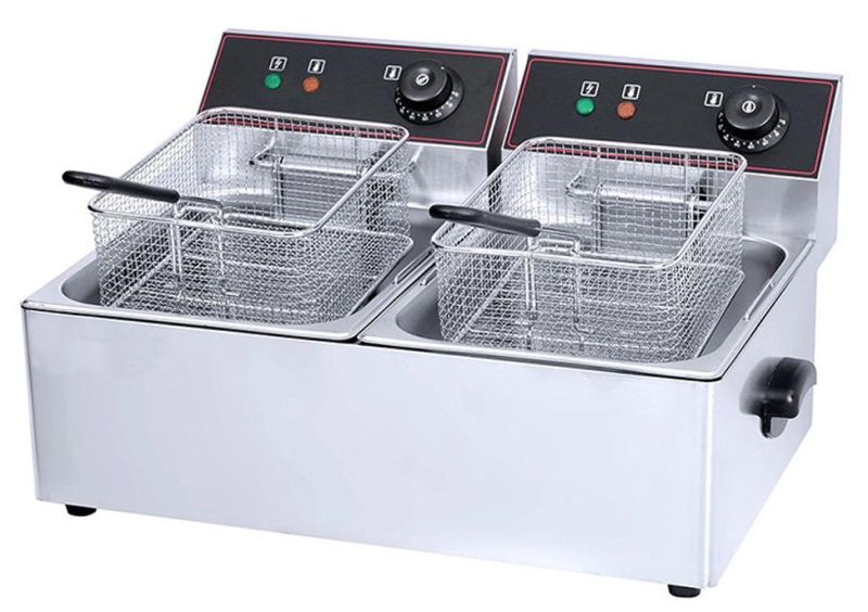 Table Top 2-Tank 2-Basket Commercial Electric Deep Fryers