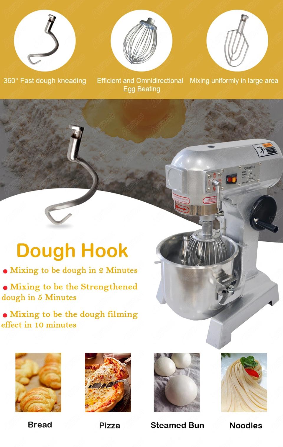 Zb10L Stainless Steel Electric Food Mixer Planetary Mixer Dough Mixer, Egg Beater Machine