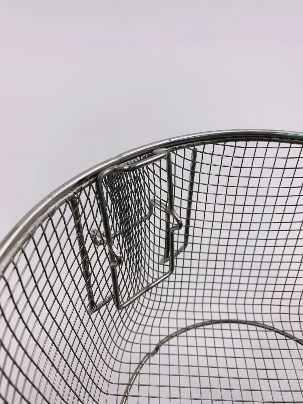 Stainless Steel Round Deep Fry Basket with Kd Handle