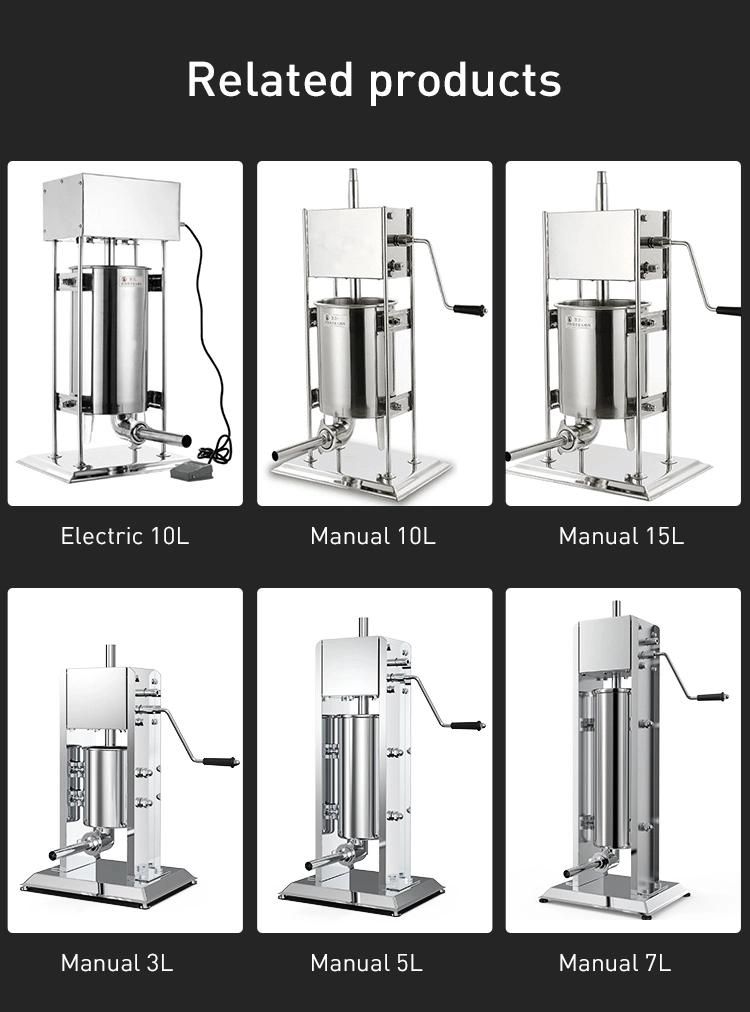 15L Commercial Automatic Electric Vacuum Sausage Filler Salami Stuffer Machine/Sausage Filling Machine Stuffer/Sausage Stuffer Mixing Machine