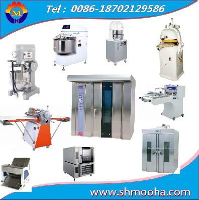 Complete Set Bread Making Machine Rotary Oven (mixer, moulder, proofer, baking oven)