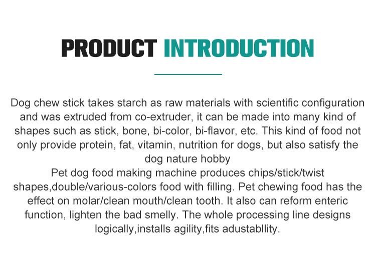 Automatic Single Screw Extruder Stainless Steel Pet Dog Chew Treat Extruder Machine