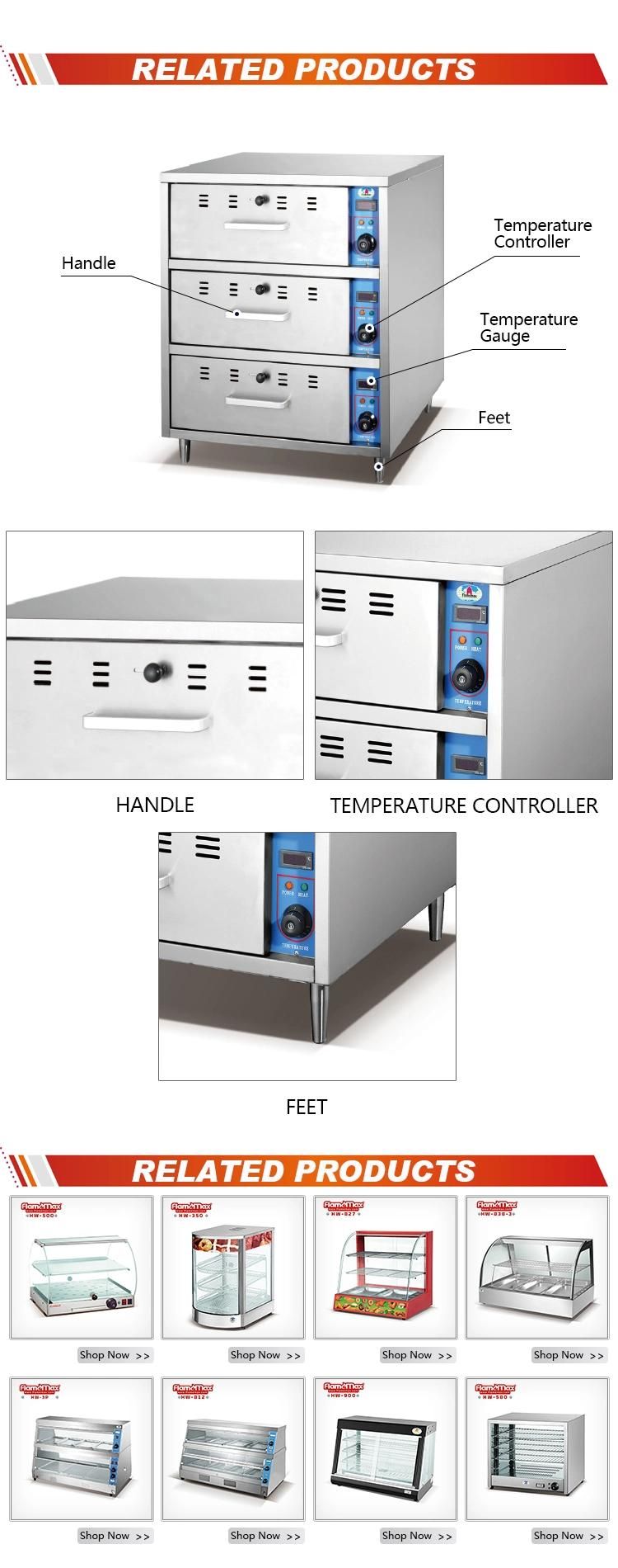 Stainless Steel 3-Drawer Food Warmer (HW-83)