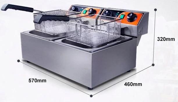 Commercial 10 L Electric Deep Fryer (1-Tank, 1-Basket) Supply for Restaurant