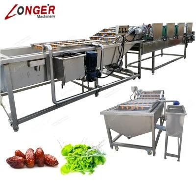 Automatic Tomato Potato Dates Cleaning Drying Fruit and Vegetable Washing Machine