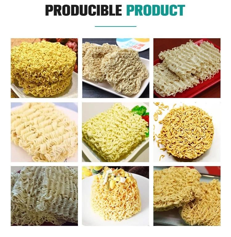 Commercial Low Price Mini /Middle Type Scale Fried Drying No Fried Instant Noodle Roller Round Cutter Dried Ripple Noodle Production Line/ Machine