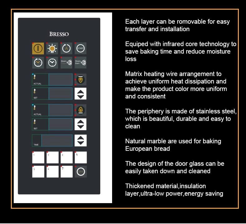 Bakery Equipment Floor Type Luxury Combination Oven with Touch Pad