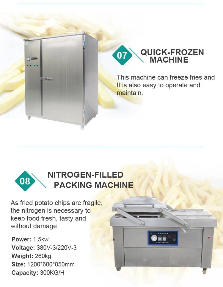 Small Scale Semi Automatic Frozen French Fries Machinery