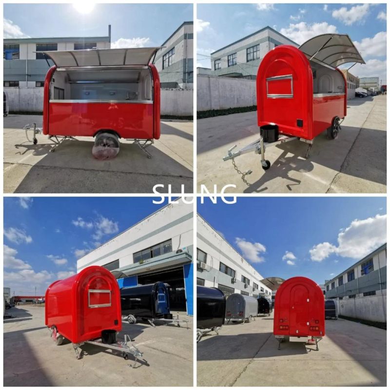 Shanghai Silang Mobile Catering Trailer Caravane Fast Food Mobile Truck for Ice Crema Hot Dog