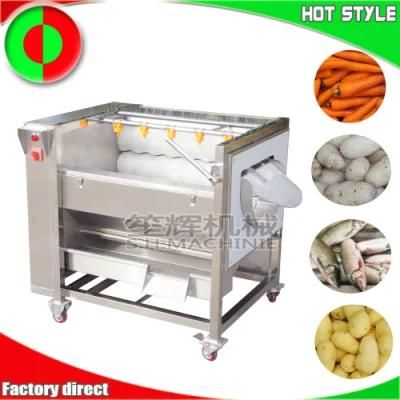 Commercial Brush Root Vegetable Peeling Machine Fruit Cleaning Machine