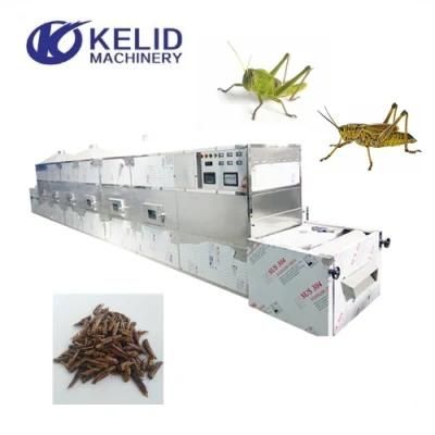 Industrial Microwave Grasshopper Locust Edible Insects Drying and Dehydration Machine