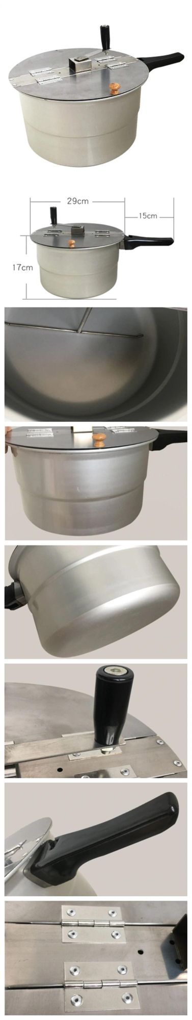 Gas Stove Home Use Aluminum Popcorn Pot Holloware Non-Stick Popcorn Kettle Pan