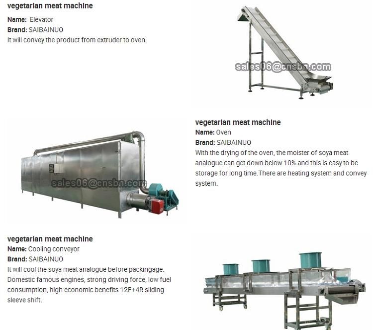 500kg/H 1ton/H 2ton/H Tvp Tsp Vegetable Meat Soya Bean Protein Nuggets Soya Meat Soya Chunks Making Machine Production Line