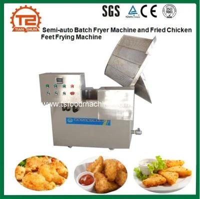 Semi-Auto Batch Fryer Machine and Fried Chicken Feet Frying Machine