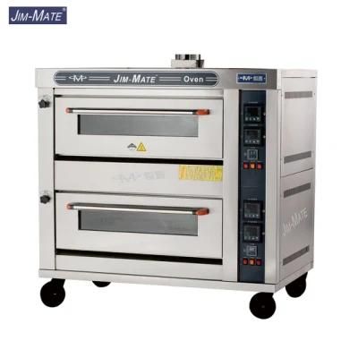 Bakery Equipment 2 Deck 4 Trays Commercial Gas Deck Oven