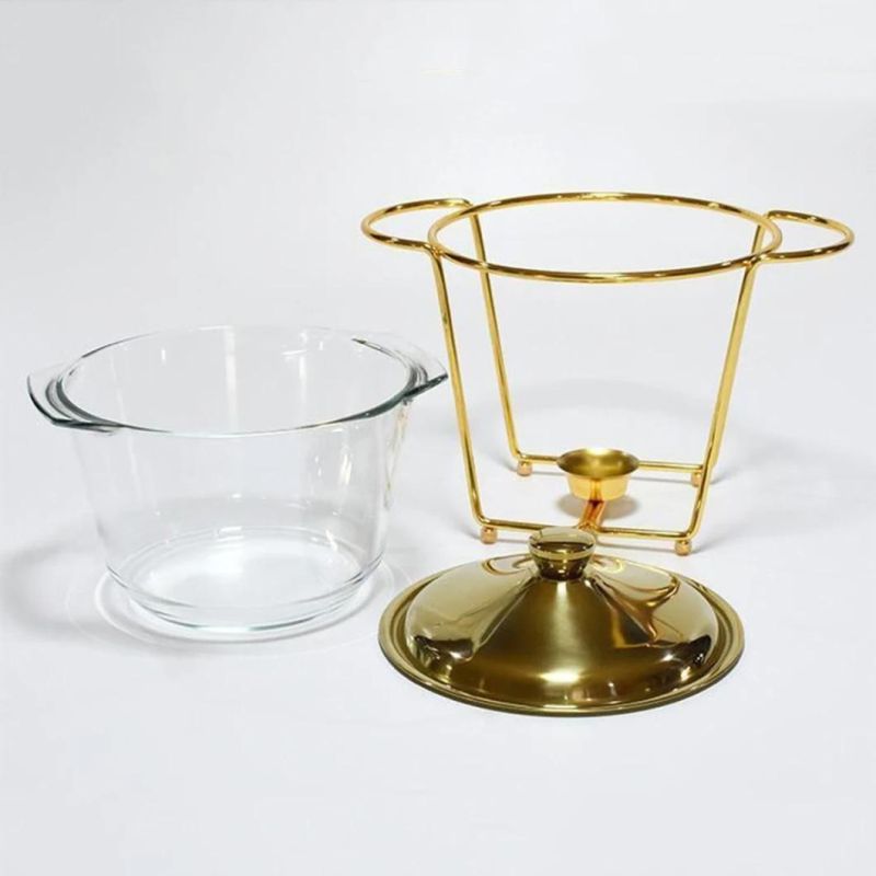 4L Glass Golden Wholesale Chafing Dish Buffet Stove