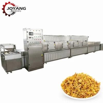 Automatic Microwave Osmanthus Flower Tea Fixing Machine with PLC Control