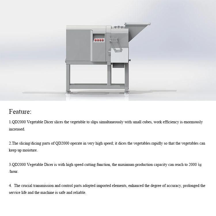 Ce Certificated 2t/H Vegetable Dicer Potato Cutting Machine