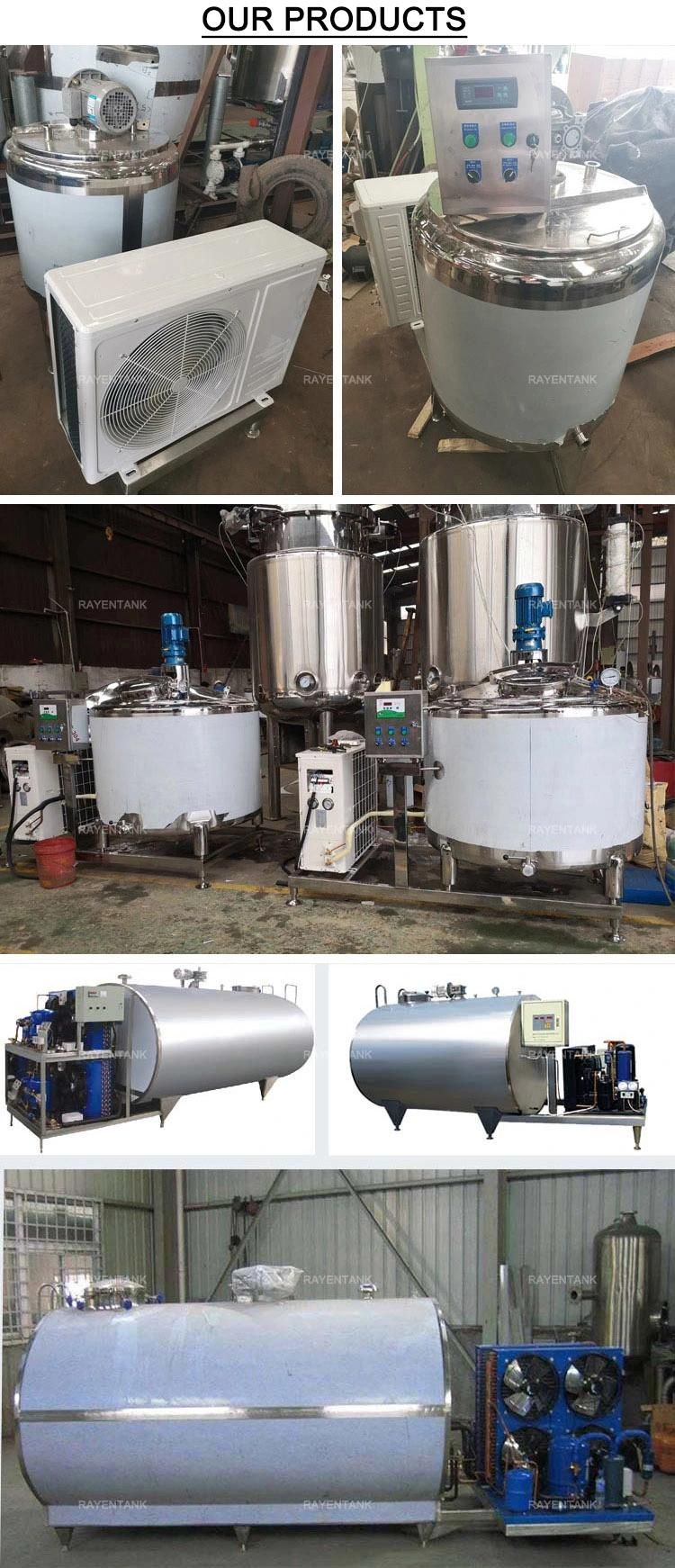 Stainless Steel 1000 Liter Dairy Tank 500L Milk Cooling Tank