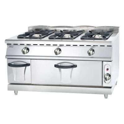 Gh997A-3 Commercial Professional Restaurant Kitchen Equipment 3 Burner Cooking Range