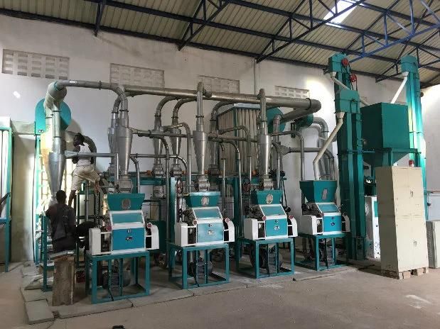 Maize Flour Mill Making Machine with Packing