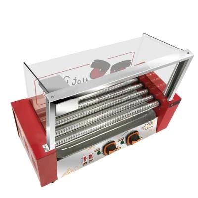 Wy05 Electric Hot Dog Grill Commercial Kitchen Snack Fast Food Equipment 5 Roller Hot Dog ...