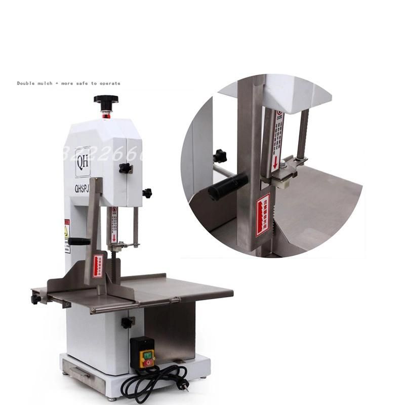 Retail & Hot Sell Qh260b Bone Saw Machine 1.1kw Bone Cutting Saw Work for Frozen Meat Fish Poultry Pig Cow Bone