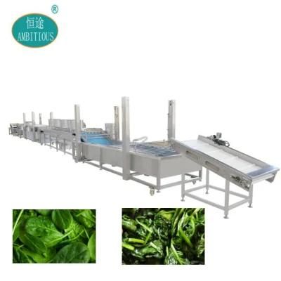 Spinach Processing Line Bubble Washing Drying Blanching and Cooling Line