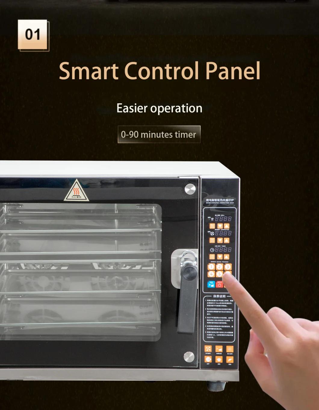 Commercial Smart Oven Air Deck Oven with Steam Digital Electric Convection Oven