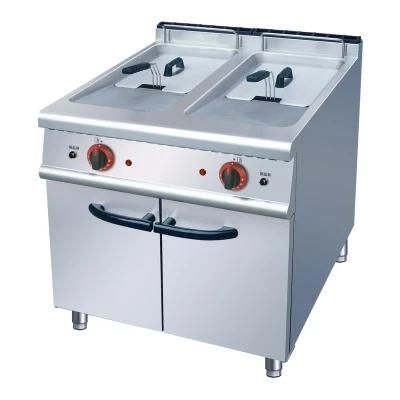 Commercial Electric 2-Tank 2-Basket Fryer, Frying Machine with Cabinet