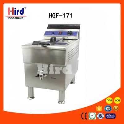 Gas Deep Fryer Single Tank Valve CE Bakery Equipment Catering Equipment