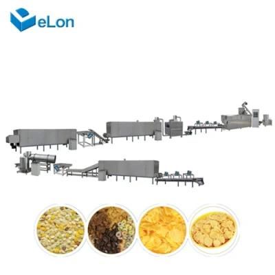 Automatic Breakfast Cereal Production Line Crispy Sweet Corn Flakes Making Machine Price