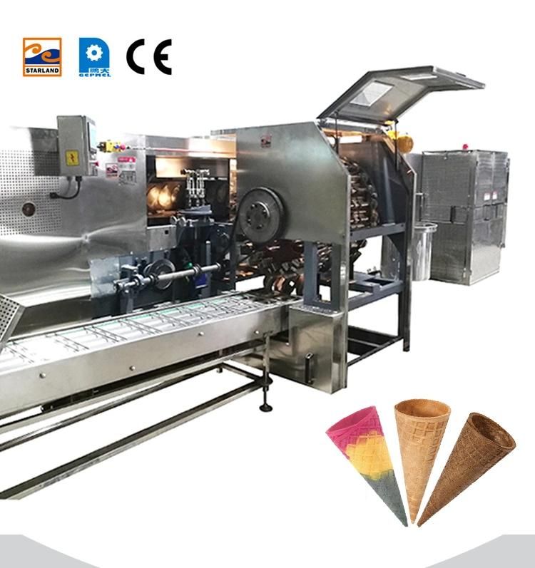 Multi-Functional Automatic Chinese Ice Cream Cone Set Machine, Wafer Egg Roll Production Machine