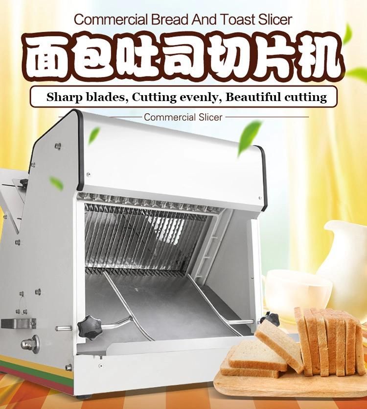 Commercial Industral Electrical Bread Cutting Slicing Cutter Adjustable Toast Bread Slicer Machine Blades Sandwich Loaf Slicer