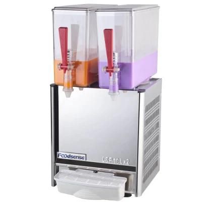 2 Tanks Cold Juice Dispenser Beverage/Large Capacity Juice Drink Dispenser