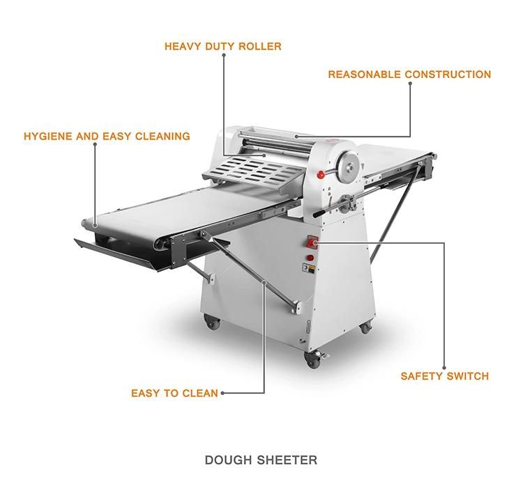 520 mm Conveyor Belt Rolling Machine Bakery Electric Commercial Croissant Pizza Pastry Sheeter Price Dough Sheeter