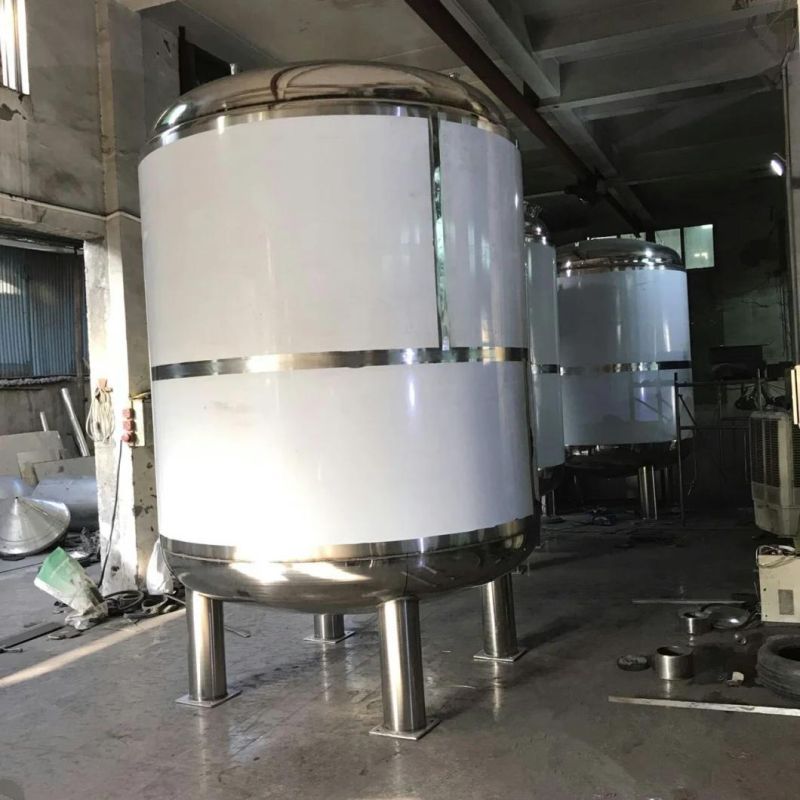 Sanitary Steam Heating Electric Heating Stainless Steel Tank with Mixer