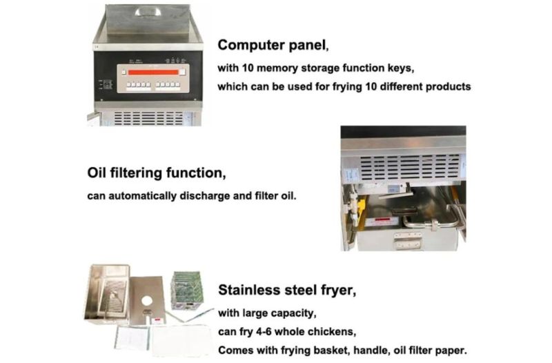 Fast Food Shop Electric Gas Fried Chicken Machine