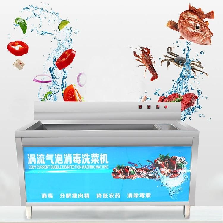 Automated Leafy Vegetable Fruit Lettuce Cabbage Bubble Washing Ozone Washer Cleaning Machine