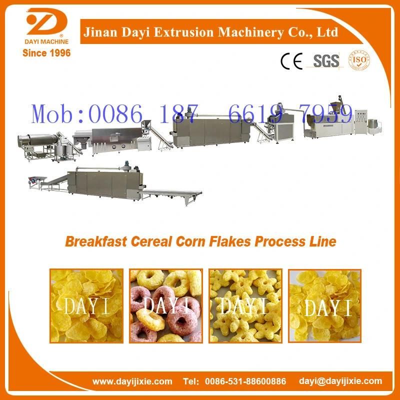 Double-Screw Extruder Breakfast Cereals Corn Flakes Processing Line