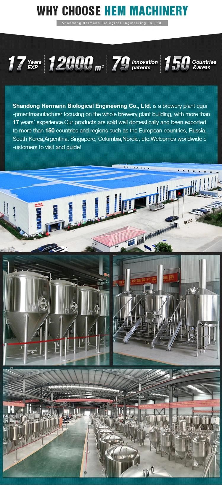 300L 500L 1000litre 2000liter 20hl 3000L 5000L 10000L Stainless Steel Beer Conical Fermenting Fermentation Fermentor Jacketed Storage Tank