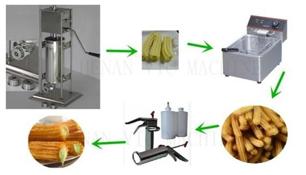 New 304 stainless steel manual churros machine