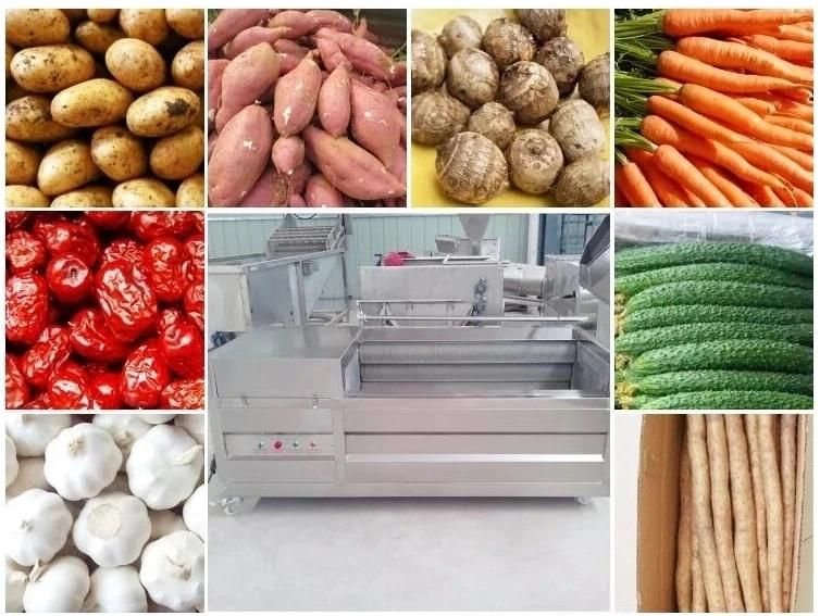 Continuous Discharge Spiral Onion Potato Ginger Peeler and Peeling Machine