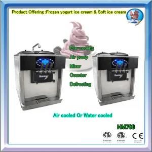 3 Flavors Table Top Soft Ice Cream Machine HM708